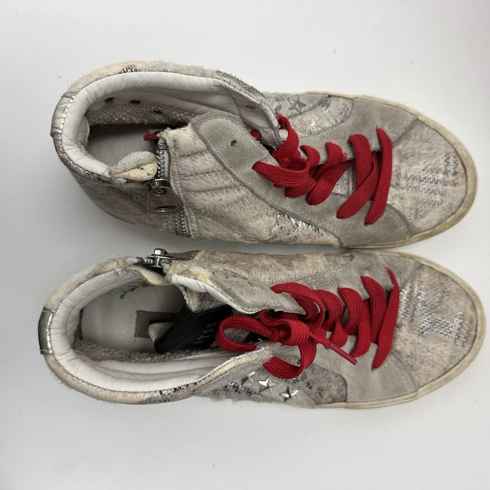 Steve Madden Kenzie‎ Star Studded Hi Top Shoes Sneakers Womens Size 7.5
